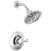 Delta Esato Monitor 14 Series Single Function Pressure Balanced Shower with 5 Setting Shower Head and Included Rough-In Valve Chrome